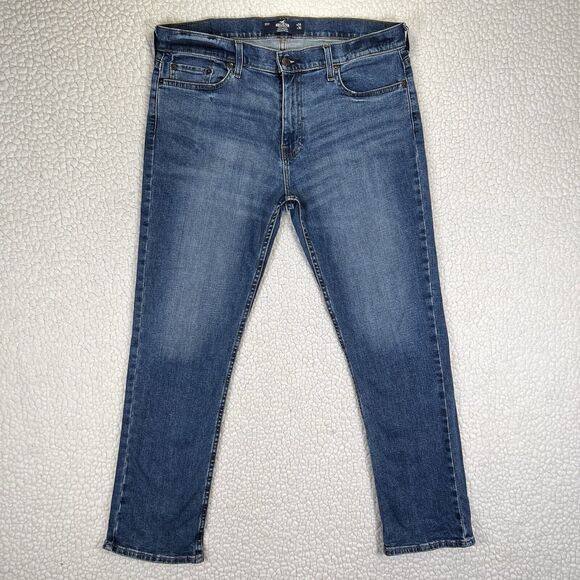 Hollister Jeans Men’s Size 34x30 (Actual 36x29) Blue Skinny Epic Flex - Picture 2 of 10